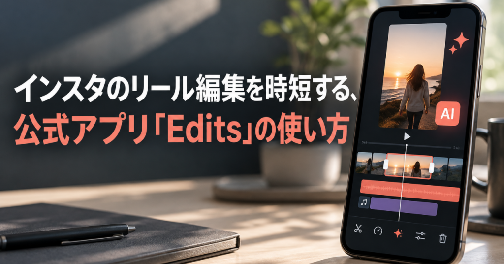 インスタのリール編集を時短する、公式アプリ「Edits」の使い方