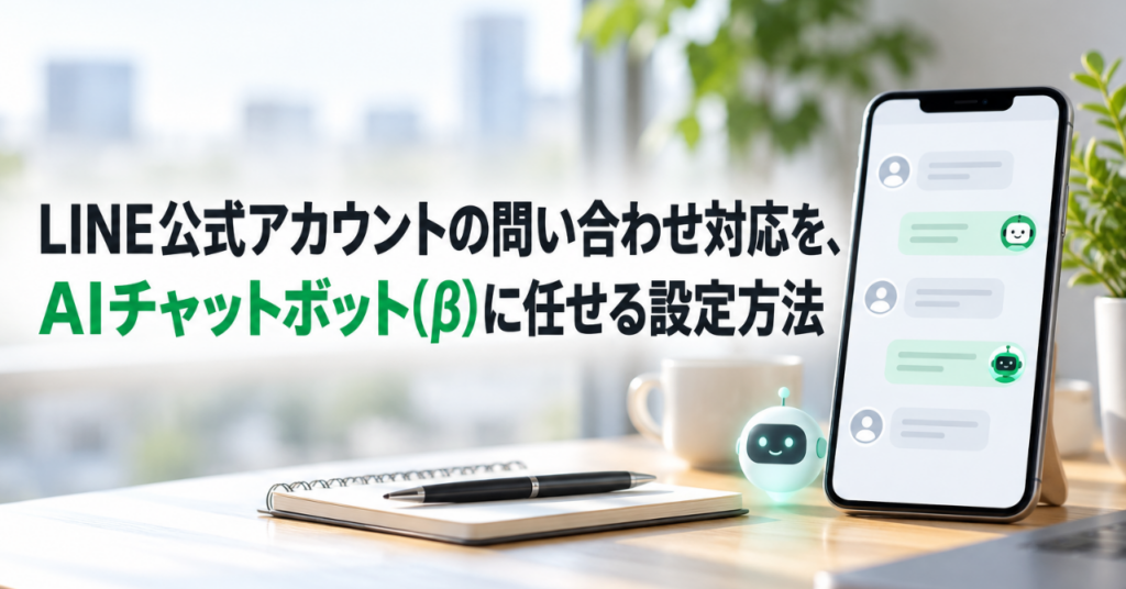 LINE公式アカウントの問い合わせ対応を、AIチャットボット(β)に任せる設定方法