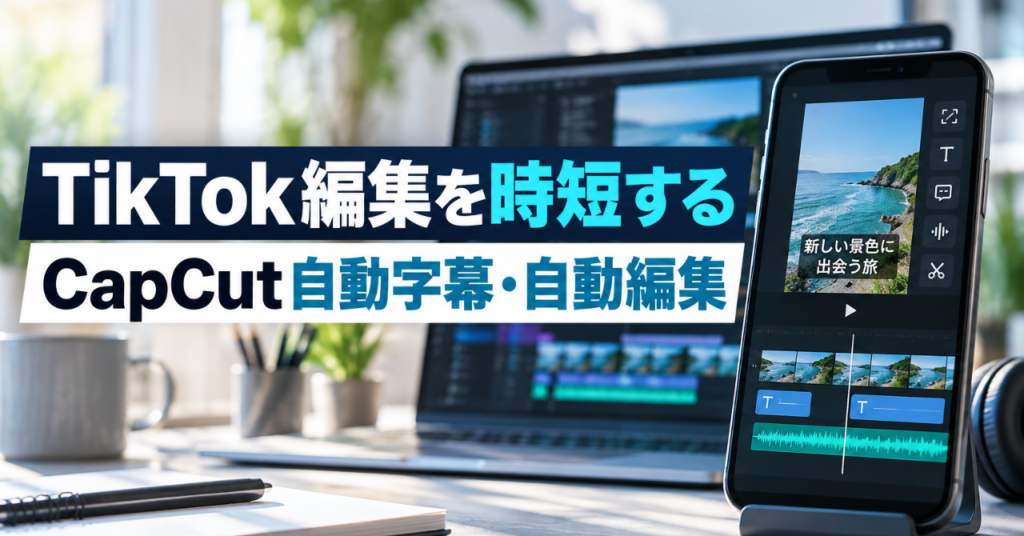 TikTok編集を時短する、CapCutの自動字幕・自動編集機能の使い方