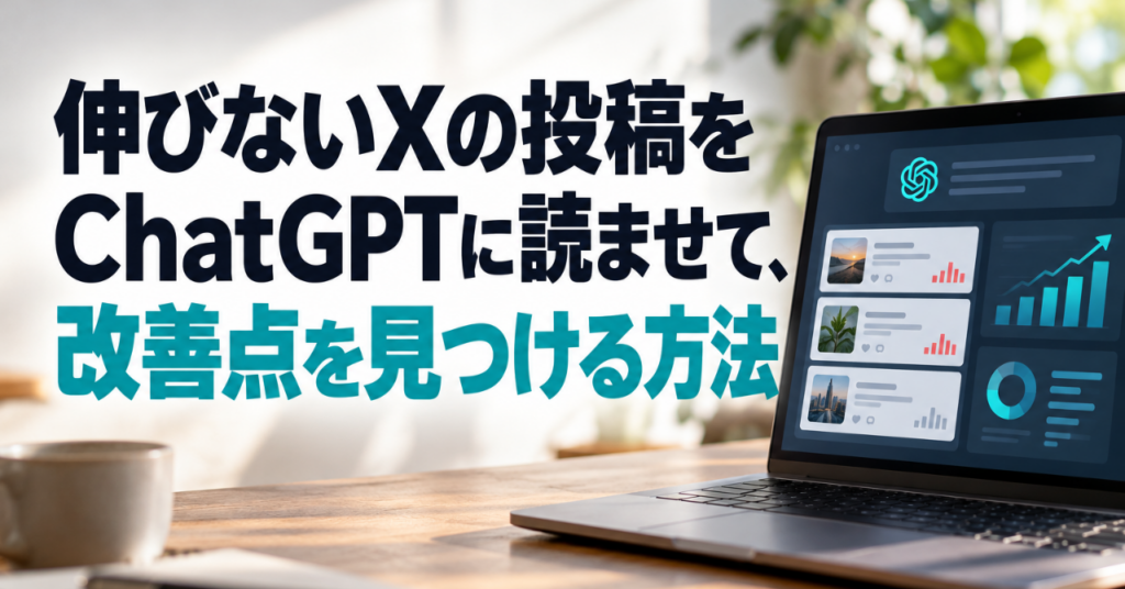 伸びないXの投稿をChatGPTに読ませて、改善点を見つける方法