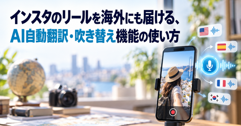 インスタのリールを海外にも届ける、AI自動翻訳・吹き替え機能の使い方