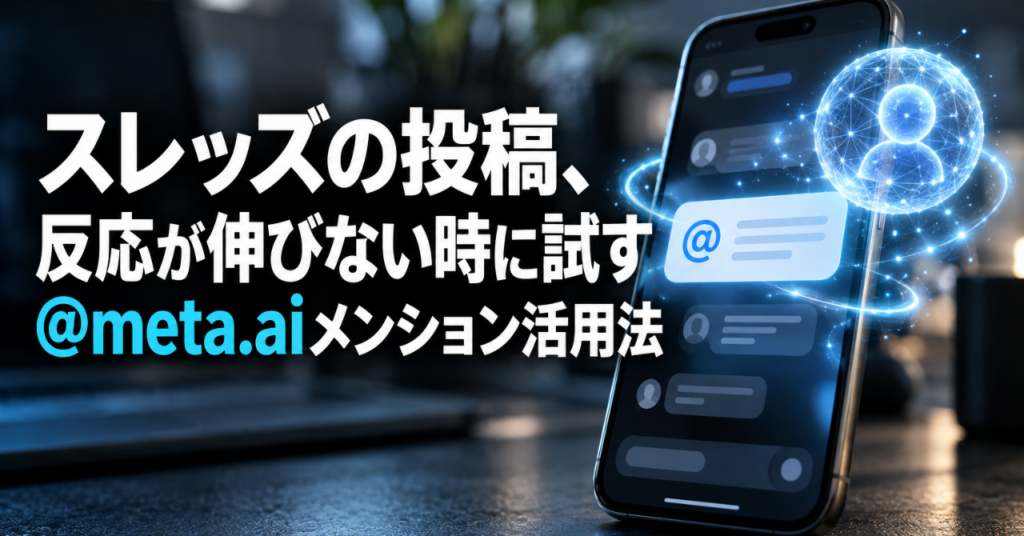 スレッズの投稿、反応が伸びない時に試す@meta.aiメンション活用法