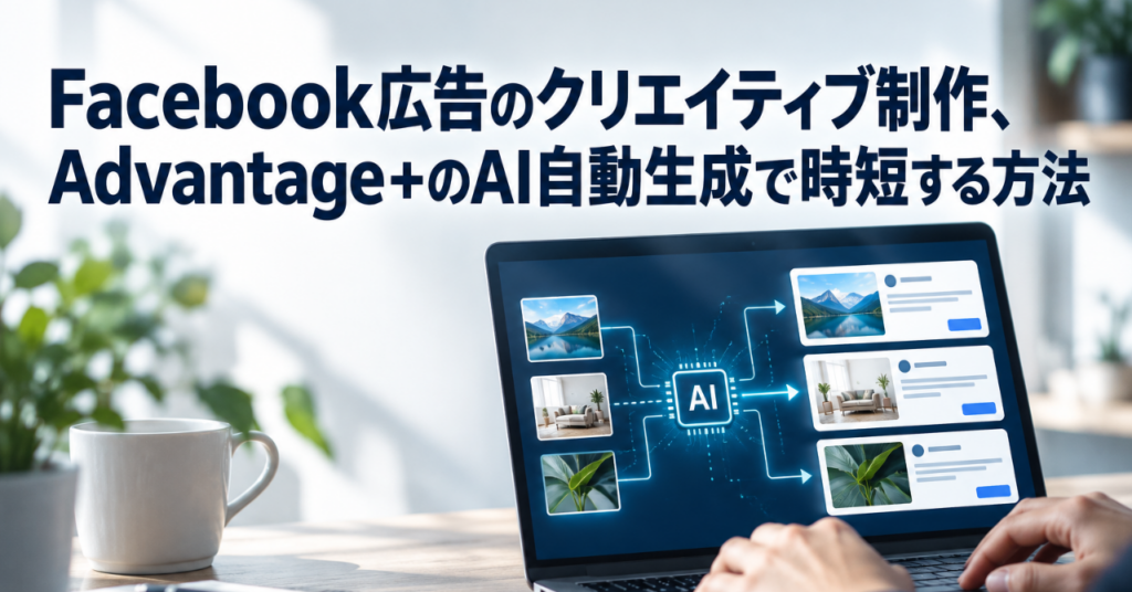 Facebook広告のクリエイティブ制作、Advantage+のAI自動生成で時短する方法