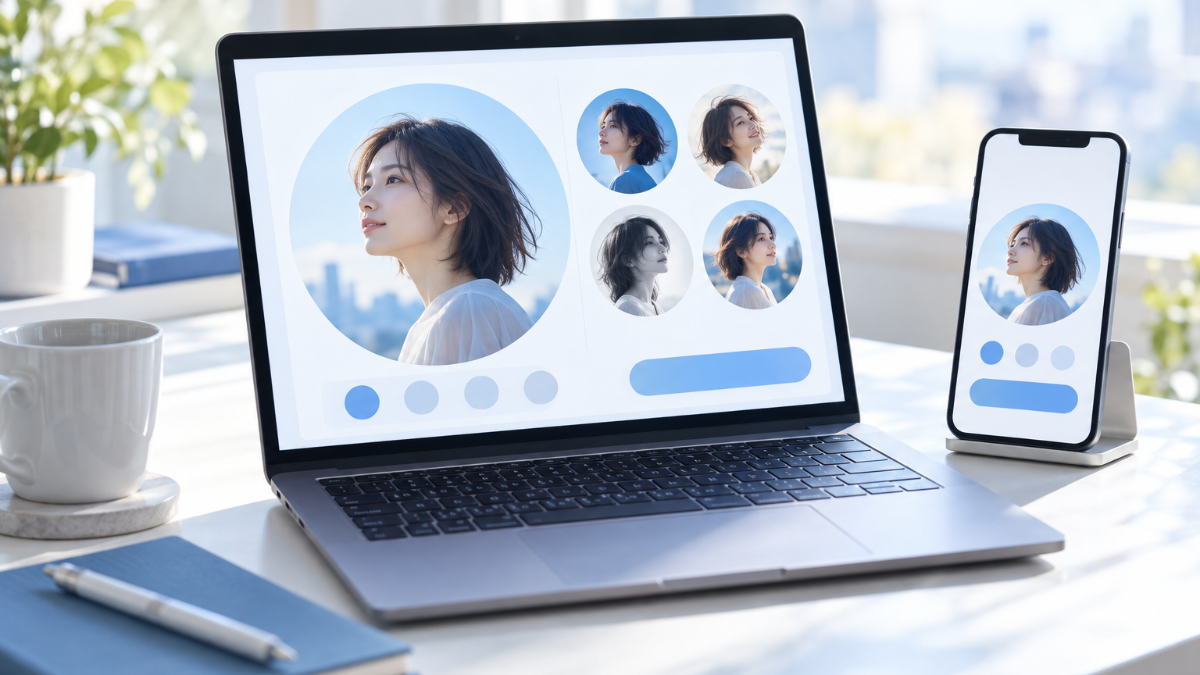 スマホでXのプロフィール画像設定画面にGrok Imagineで作った画像を設定している様子