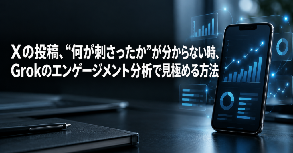 Xの投稿、”何が刺さったか”が分からない時、Grokのエンゲージメント分析で見極める方法