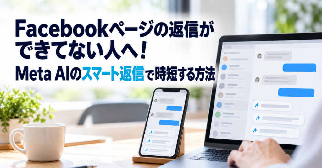 Facebookページの返信ができてない人へ！Meta AIのスマート返信で時短する方法