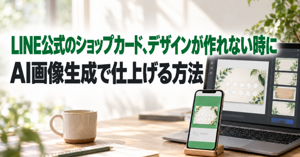 LINE公式のショップカード、デザインが作れない時にAI画像生成で仕上げる方法