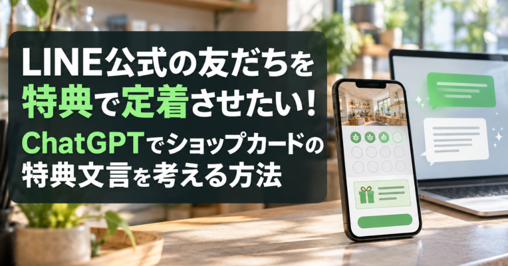 LINE公式の友だちを特典で定着させたい！ChatGPTでショップカードの特典文言を考える方法