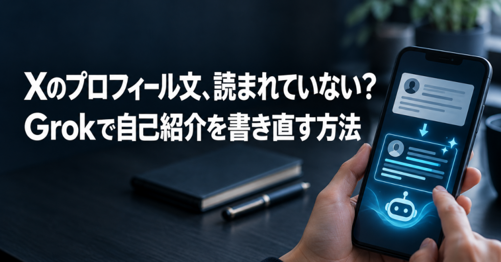 Xのプロフィール文、読まれていない？Grokで自己紹介を書き直す方法