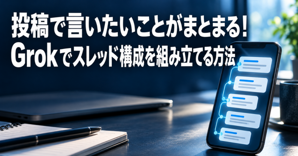 投稿で言いたいことがまとまる！Grokでスレッド構成を組み立てる方法