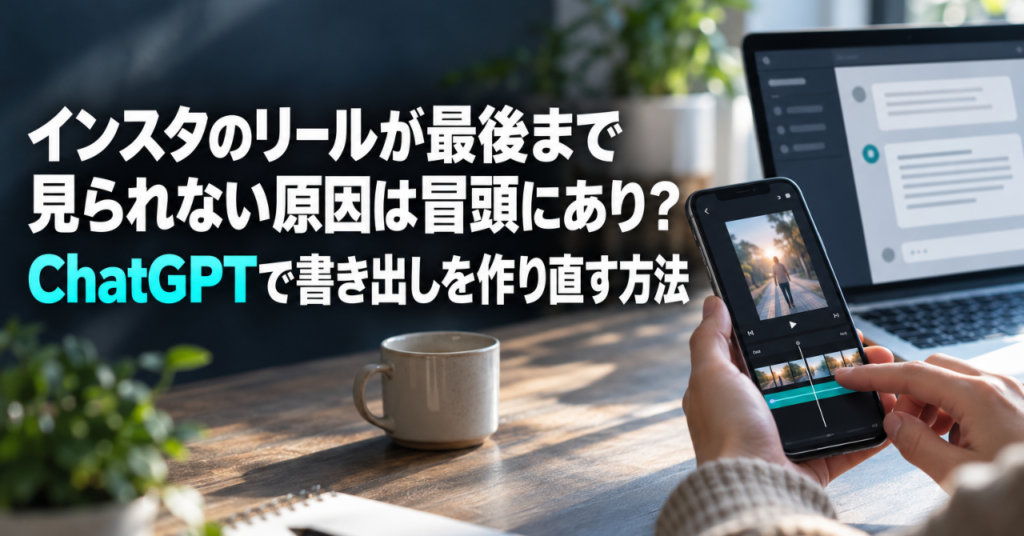 インスタのリールが最後まで見られない原因は冒頭にあり？ChatGPTで書き出しを作り直す方法