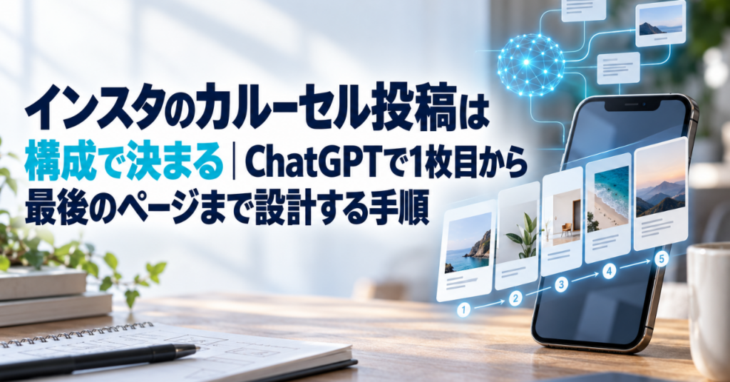 インスタのカルーセル投稿は構成で決まる｜ChatGPTで1枚目から最後のページまで設計する手順