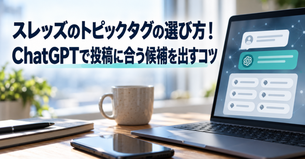 スレッズのトピックタグの選び方！ChatGPTで投稿に合う候補を出すコツ