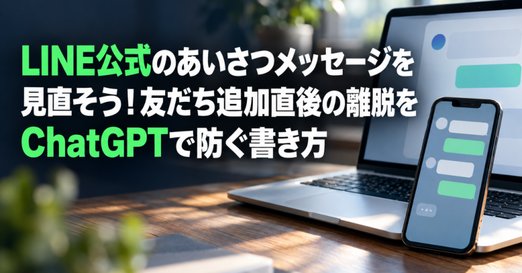 LINE公式のあいさつメッセージを見直そう！友だち追加直後の離脱をChatGPTで防ぐ書き方