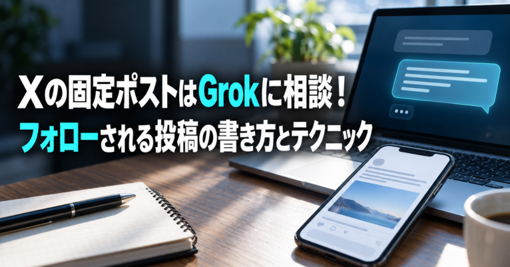 Xの固定ポストはGrokに相談！フォローされる投稿の書き方とテクニック