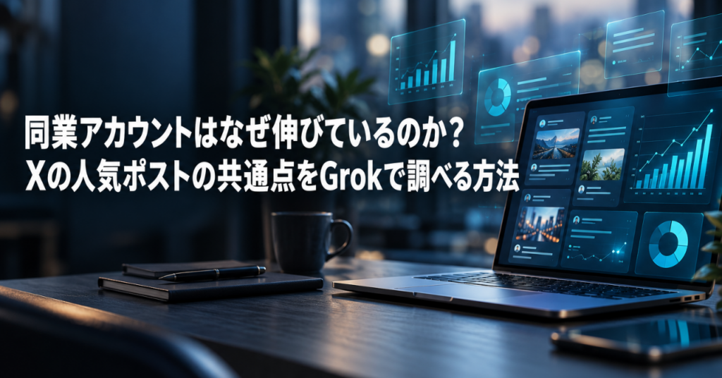 同業アカウントはなぜ伸びているのか？Xの人気ポストの共通点をGrokで調べる方法
